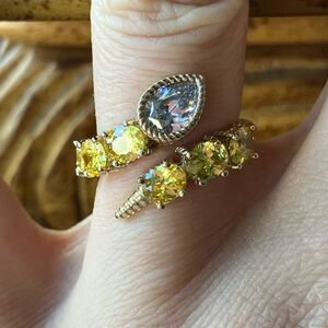 Judith Ripka Simulated Diamond Sterling Silver Ring Size 6